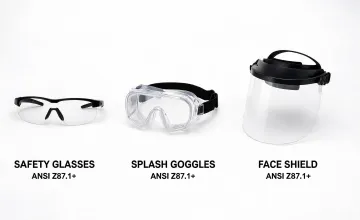 Safety glasses and face shields
